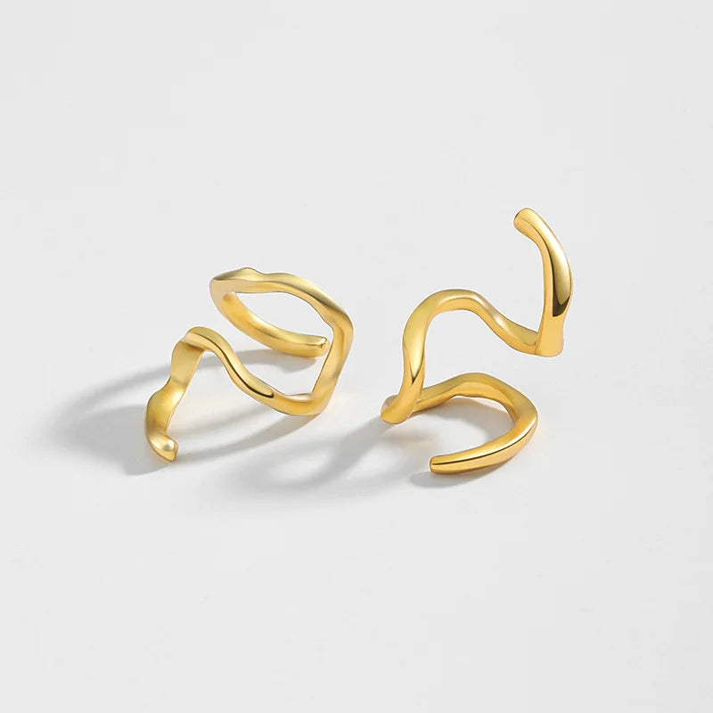 Irregular Line Ear-Bone Cuff