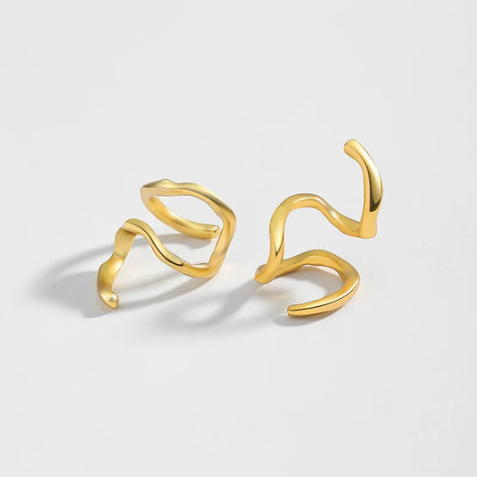 Irregular Line Ear-Bone Cuff