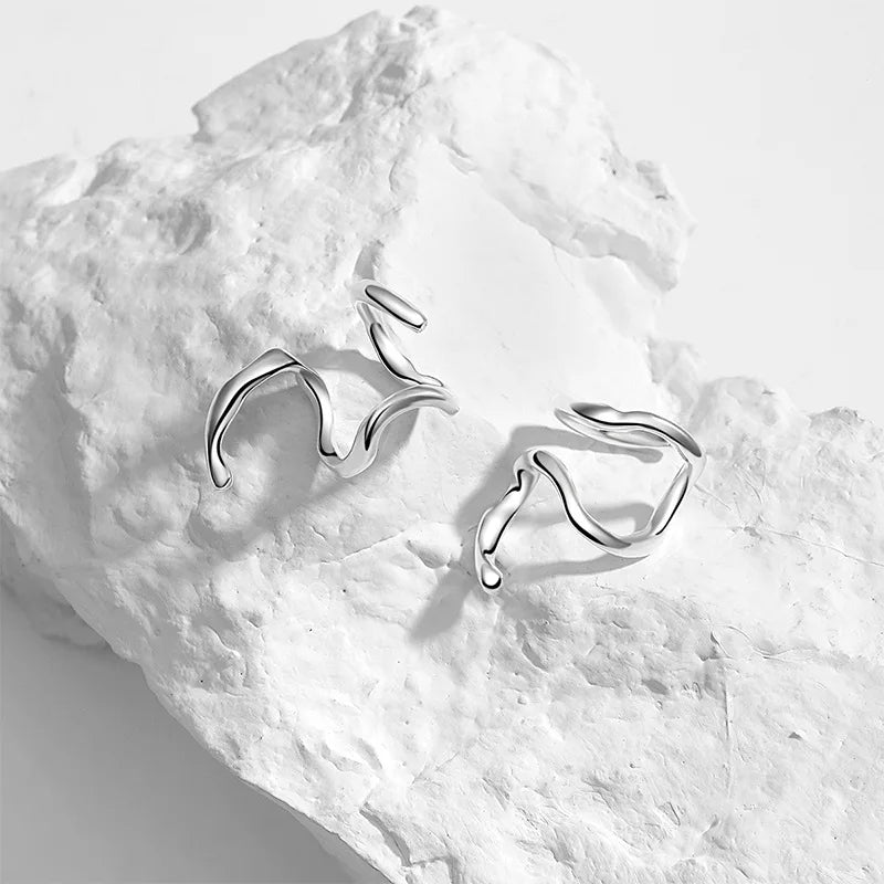 Irregular Line Ear-Bone Cuff